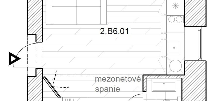 Na predaj atypický 1 izbový byt v centre mesta