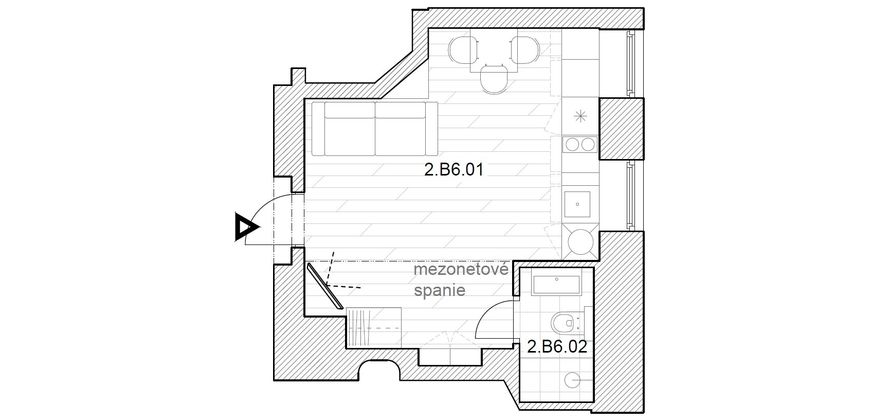 Atypický 1 izb. byt v centre mesta- Liptovský Mikuláš